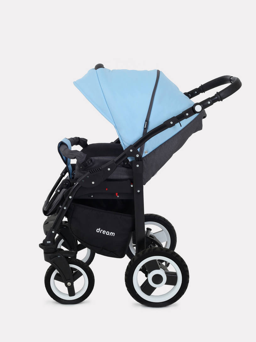 Коляска 2 в 1 Rant Dream 09 серый-голубой