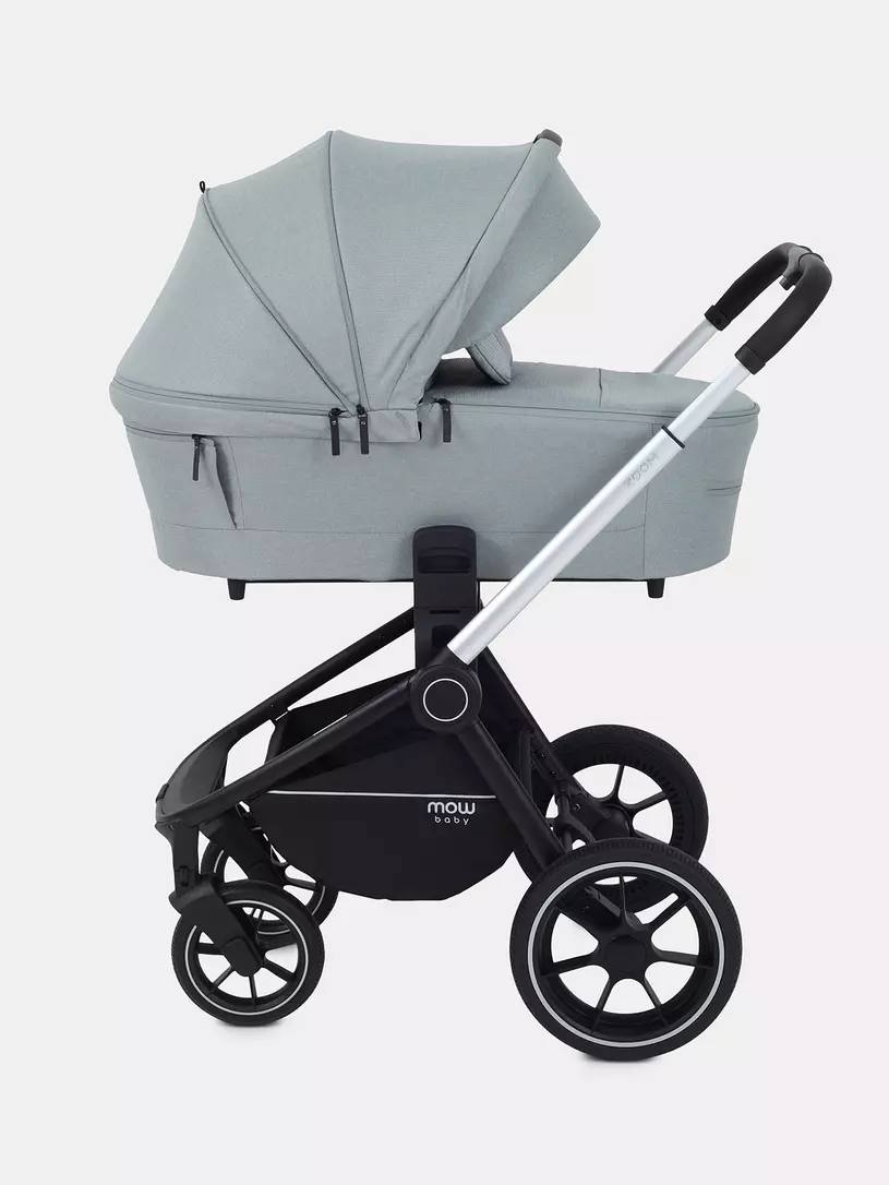 Коляска 3 в 1 Mowbaby Zoom PU silver green tea