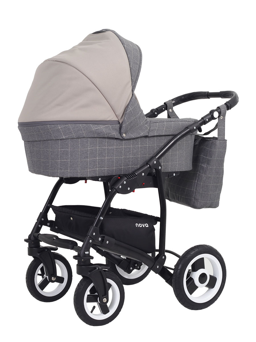 Коляска 3 в 1 Rant Nova 03 серый-бежевый