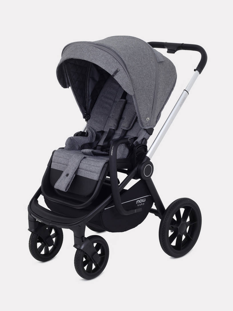 Коляска 3 в 1 Mowbaby Zoom Silver 2025 grey