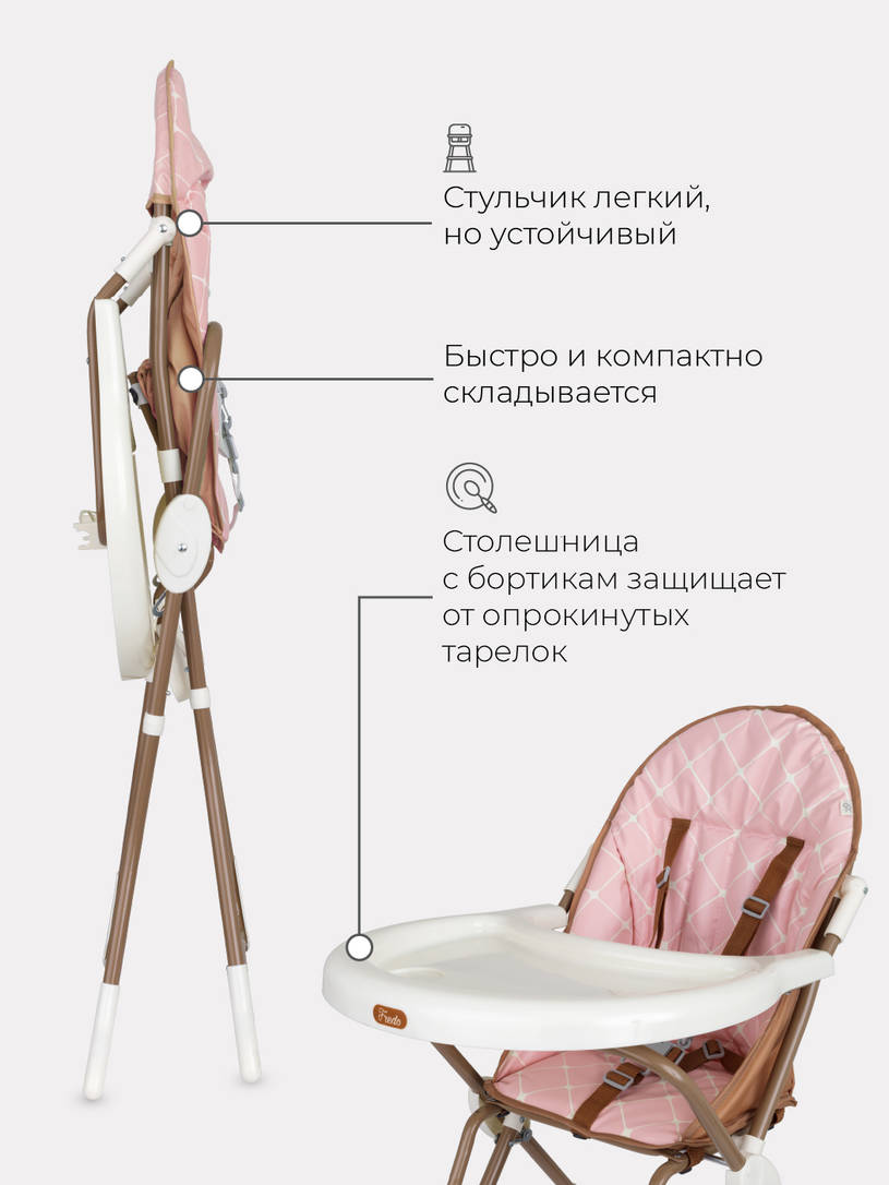 Стульчик для кормления Rant Fredo cloud pink
