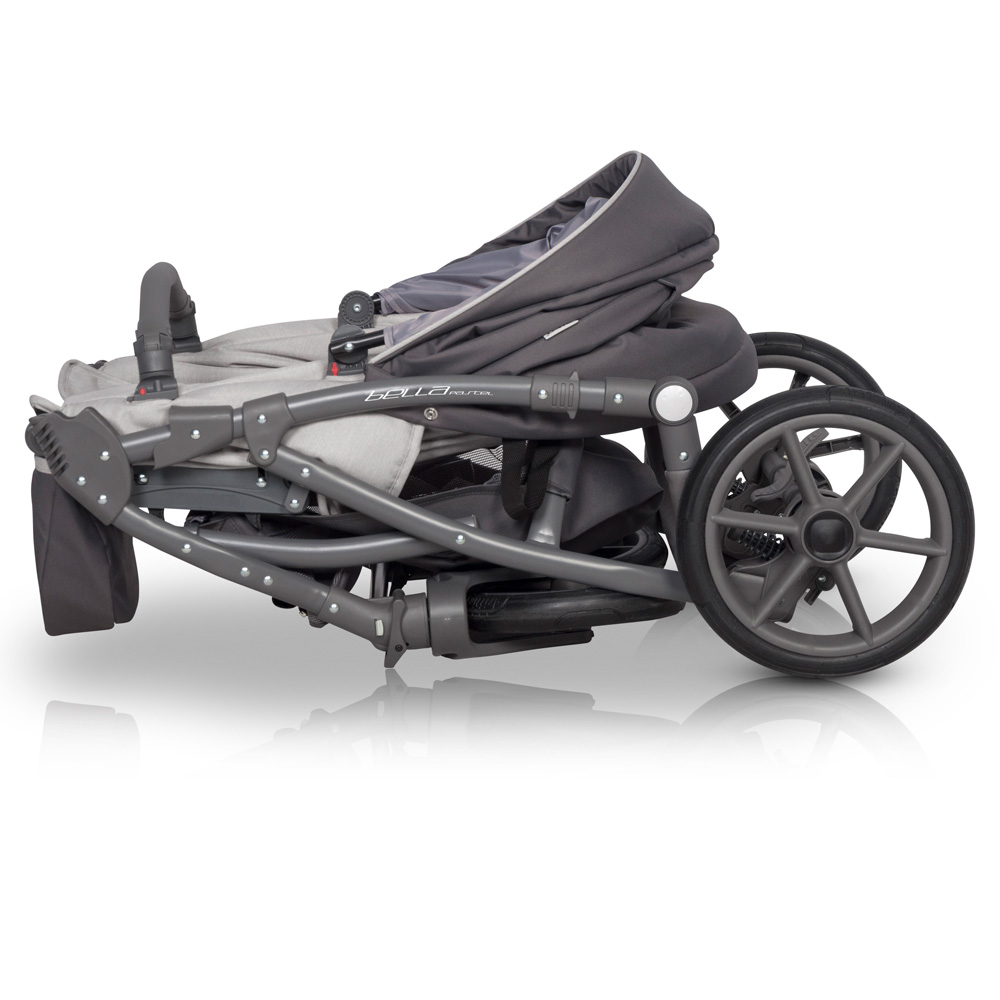 Коляска 3 в 1 Riko Basic Bella Pastel 01 серый