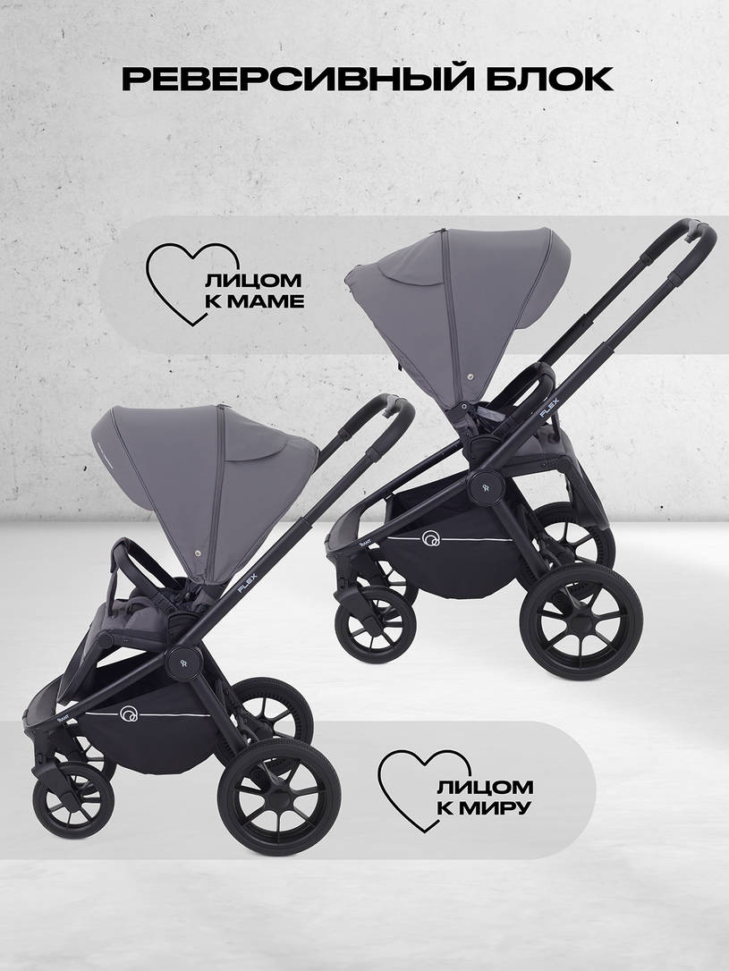 Коляска 3 в 1 Rant Flex 2025 RA077 Graphite