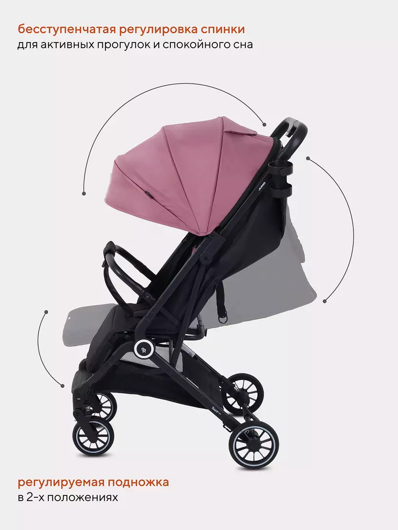 Коляска прогулочная Rant Basic Juno Pink
