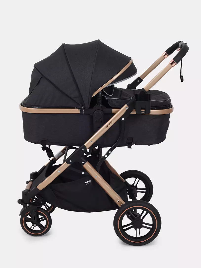 Коляска-трансформер 3 в 1 Mowbaby Jasper Gold black