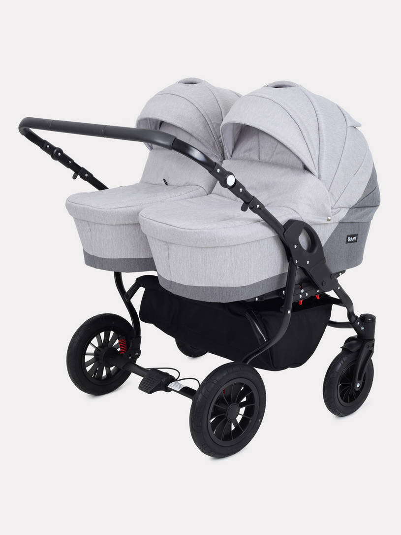 Коляска для двойни 2 в 1 Rant Siena Duo 04 графит-серый