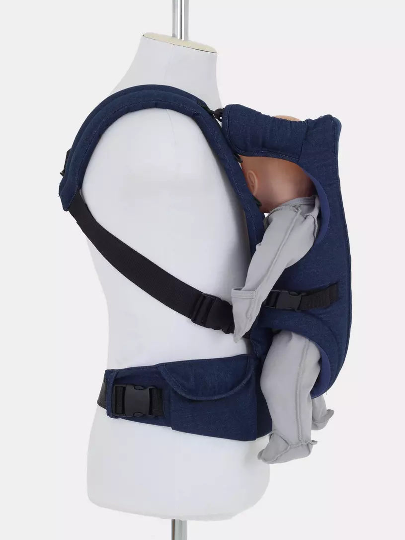 Рюкзак-кенгуру Топотушки Деним стежка синий