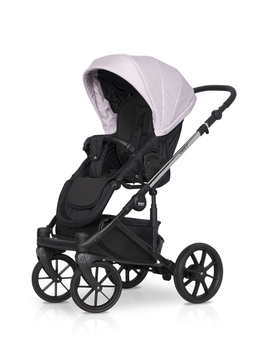 Коляска 2 в 1 Riko Basic Vest 02 Rose светло-розовый