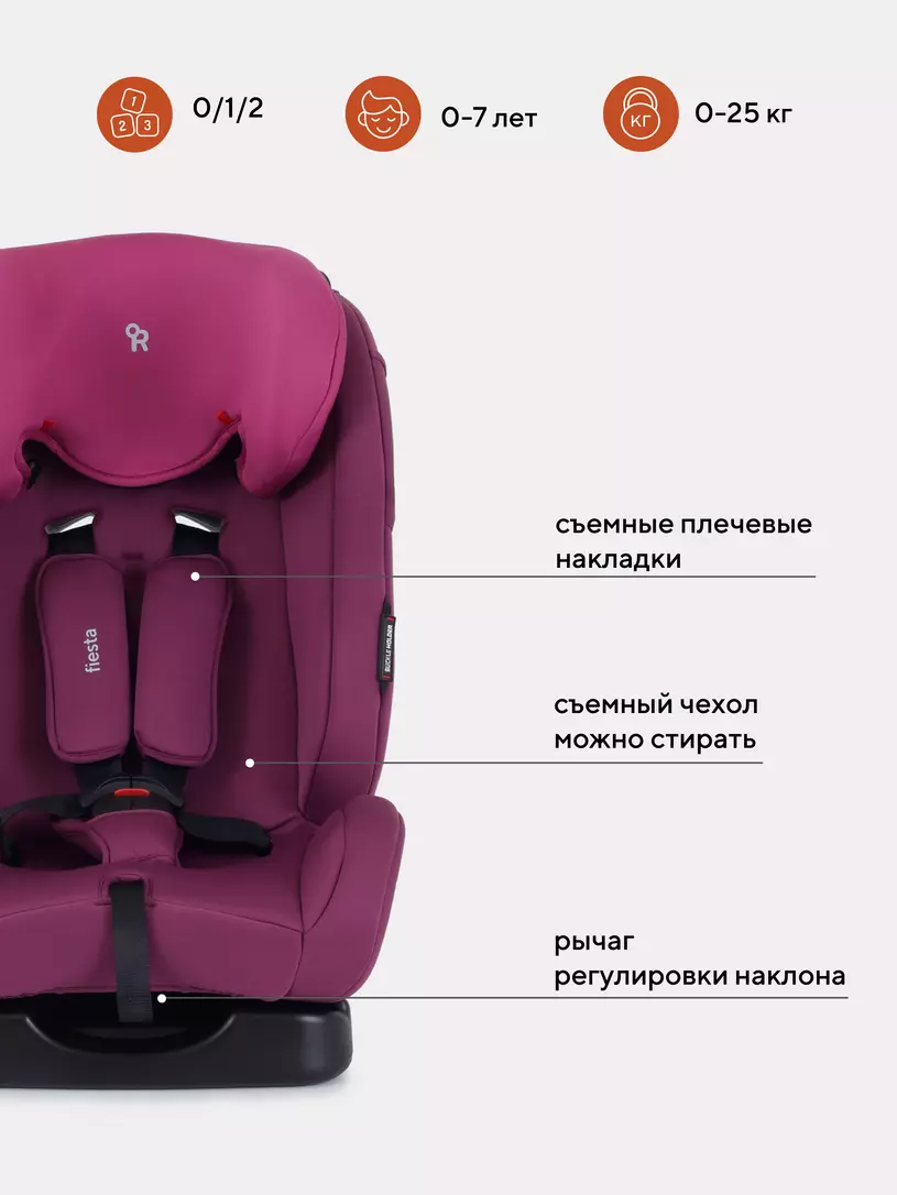 Автокресло Rant Basic Fiesta 0/1/2 (0-25 кг) Purple