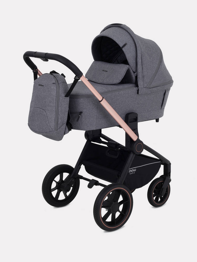 Коляска 2 в 1 MOWBaby ZOOM PU RA086 Gold Grey