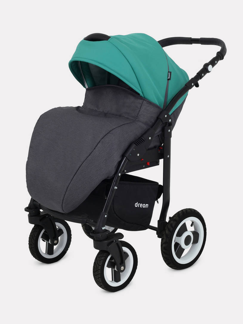 Коляска 3 в 1 Rant Dream 08 серый-темно-зеленый