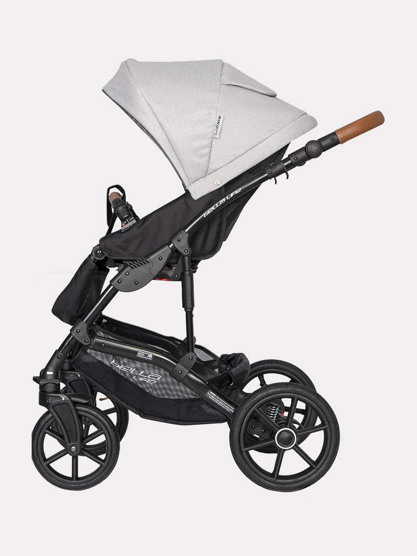 Коляска 2 в 1 Riko Basic Bella Life 01 Gray-Fox серый