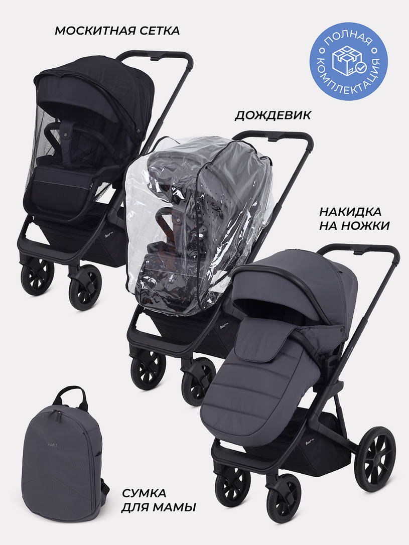 Коляска 2 в 1 Rant Basic Nexus 2025 Graphite