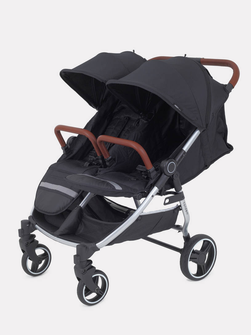 Коляска для близнецов MOWBABY Tandem MB170 Black