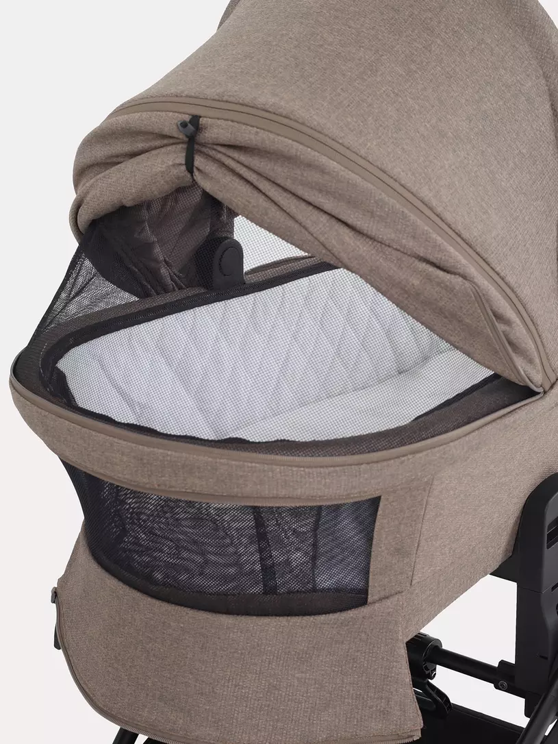 Коляска 3 в 1 Mowbaby Zoom PU gold cacao brown