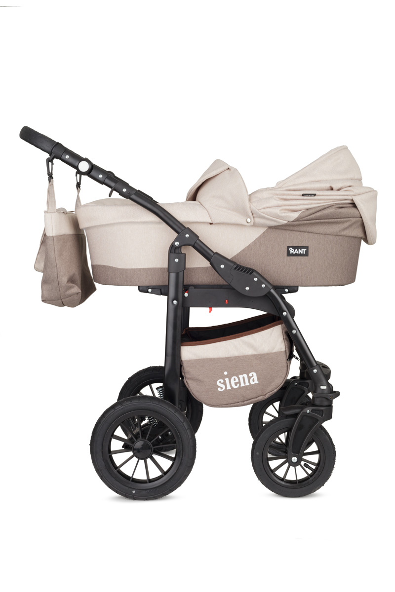 Коляска 3 в 1 Rant Siena 02 коричневый-бежевый