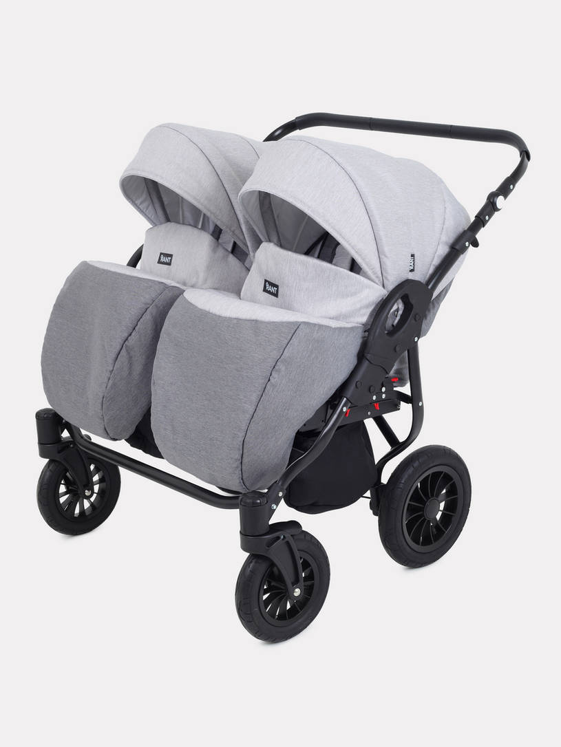 Коляска для двойни 2 в 1 Rant Siena Duo 04 графит-серый