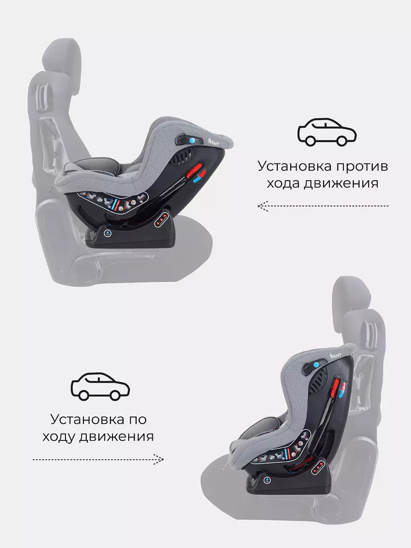 Автокресло Rant Pilot Active Line 0/1 (0-18 кг) Grey