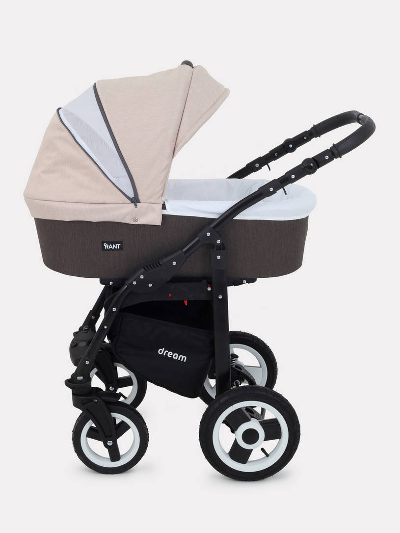 Коляска 2 в 1 Rant Dream 05 коричневый-бежевый