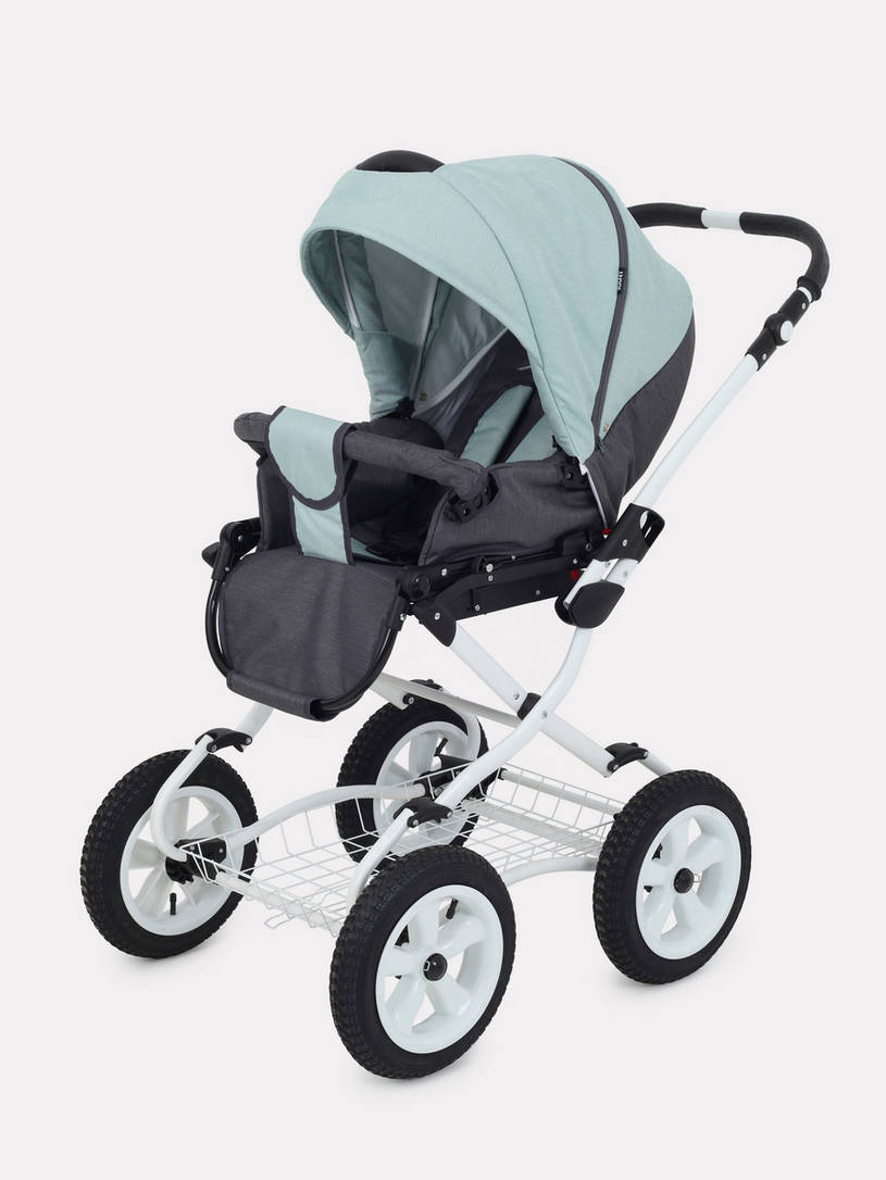Коляска 2 в 1 Rant Dream Classic 04 серый-мятный