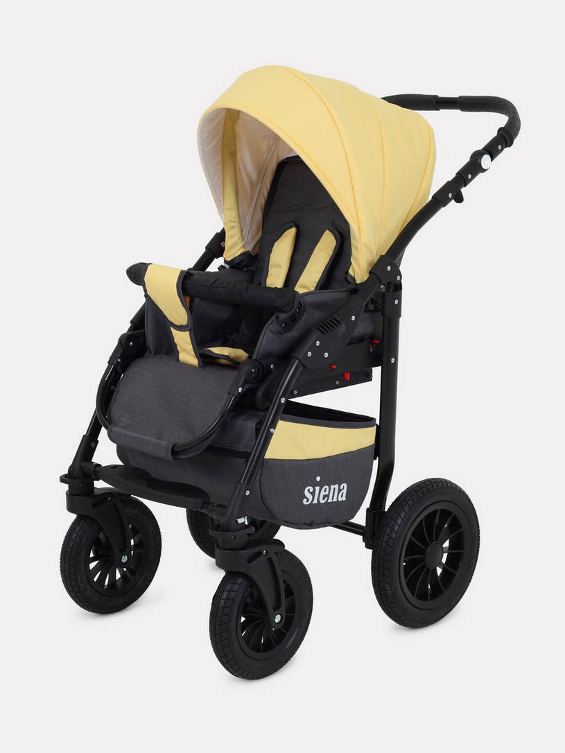 Коляска 2 в 1 Rant Siena 10 серый-желтый