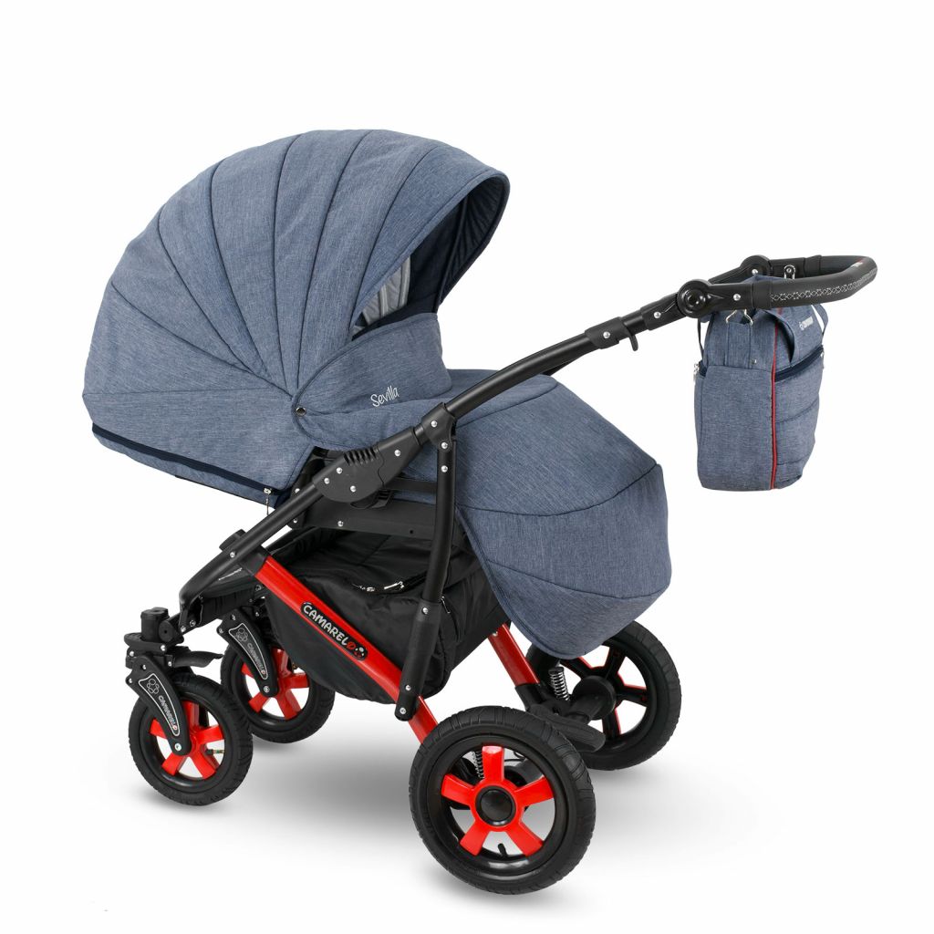 Коляска 2 в 1 Camarelo Sevilla, Синий меланж