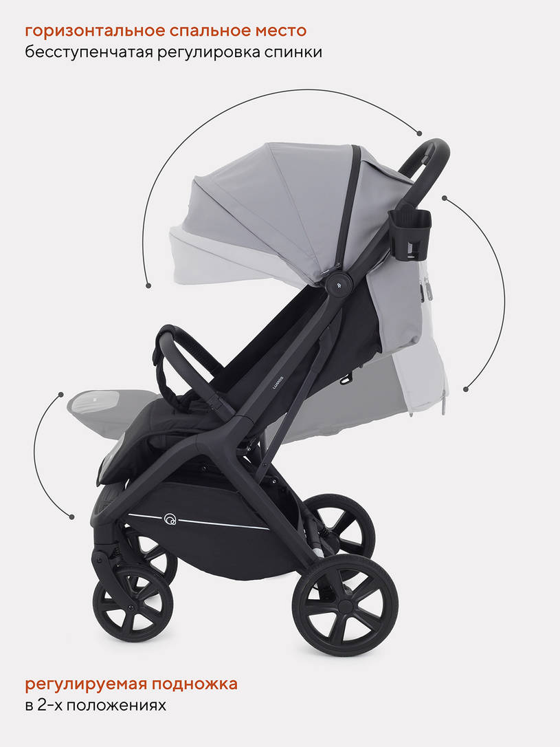 Коляска прогулочная Rant Lumos Classic grey