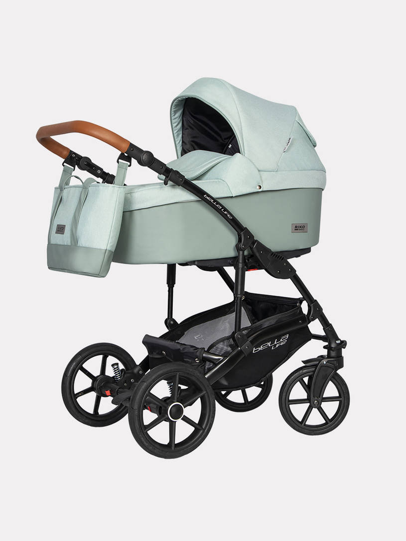 Коляска 2 в 1 Riko Basic Bella Life 02 Basil мятный