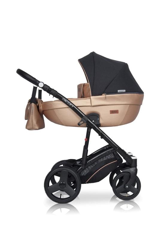 Коляска 3 в 1 Riko Basic Aicon 09 черно-оранжевый