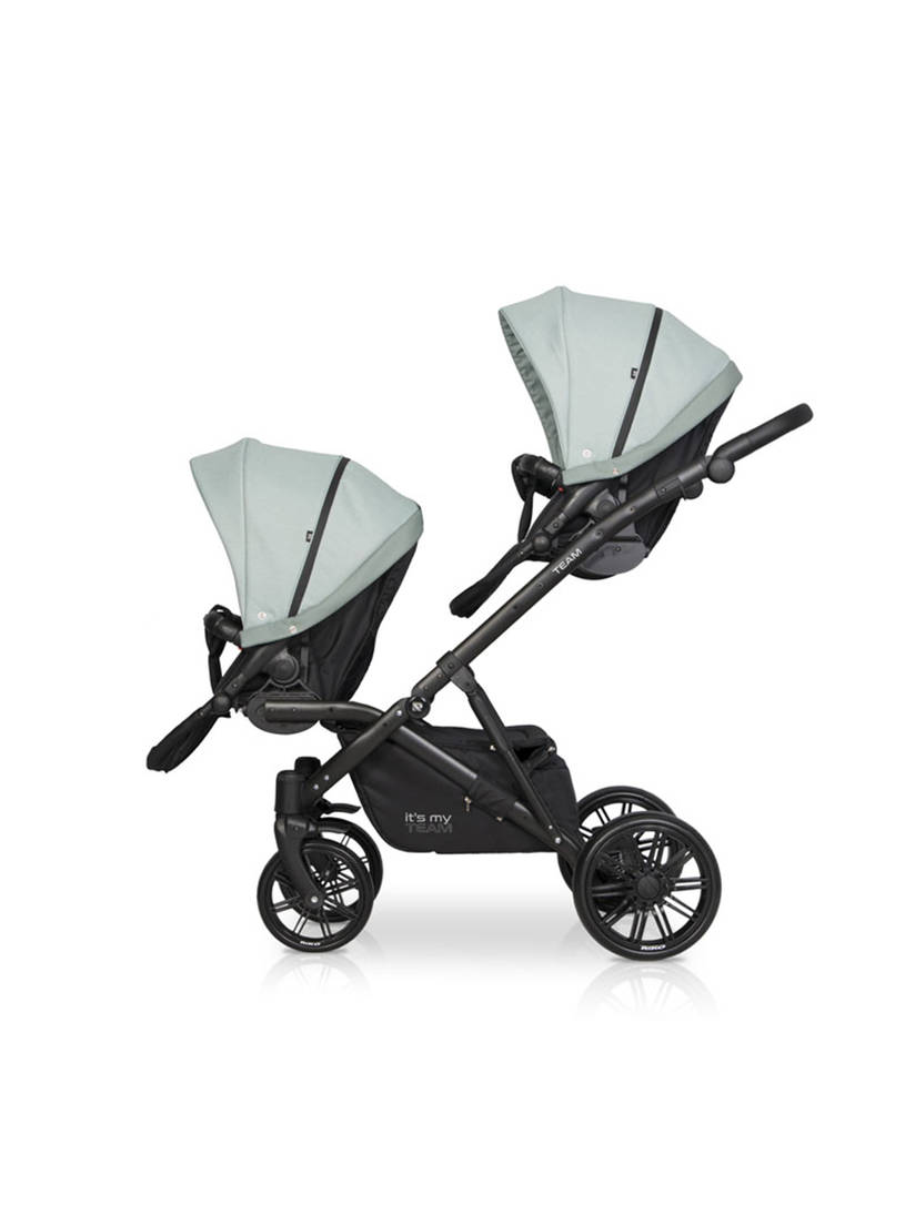 Коляска для двойни 2 в 1 Riko Team 2020 мятный