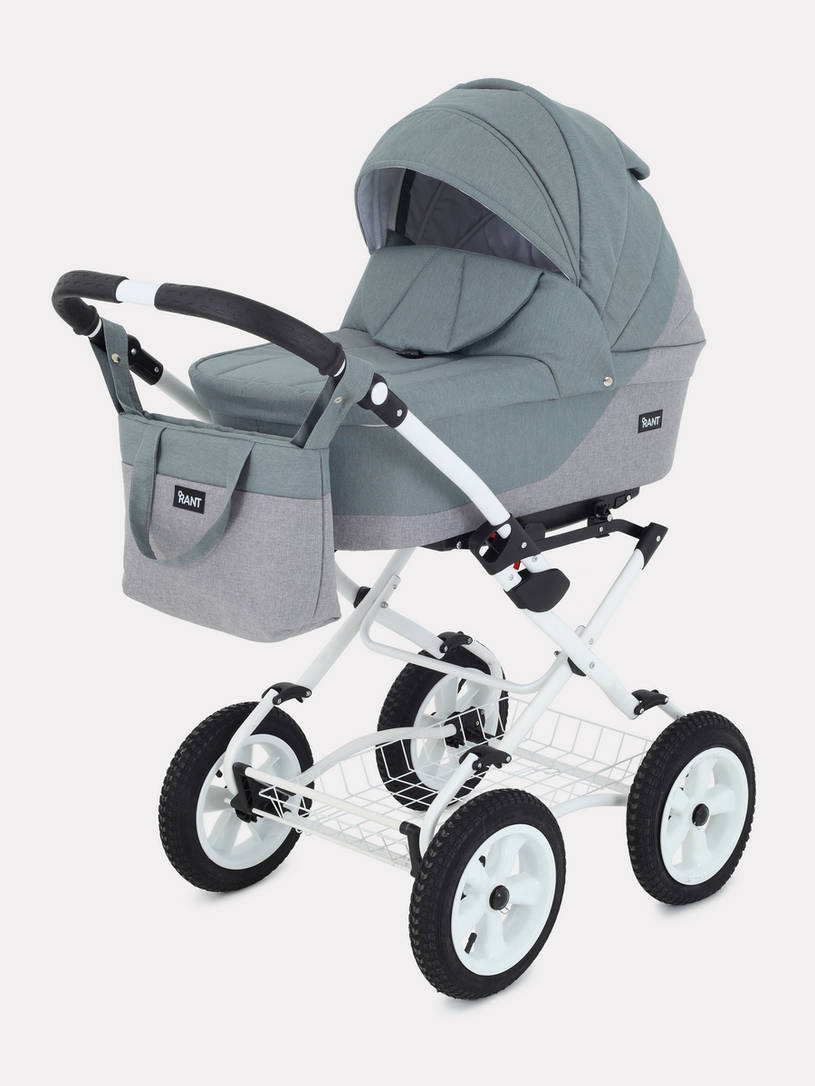 Коляска 2 в 1 Rant Siena Classic 09 серый-зеленый