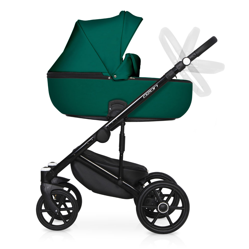 Коляска 3 в 1 Riko Basic Ozon Ecco 22 зеленый