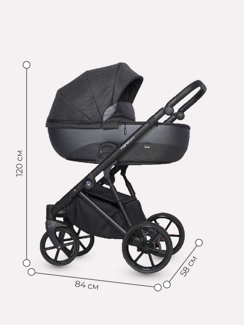 Коляска 2 в 1 Riko Nano Pro 06 carbon