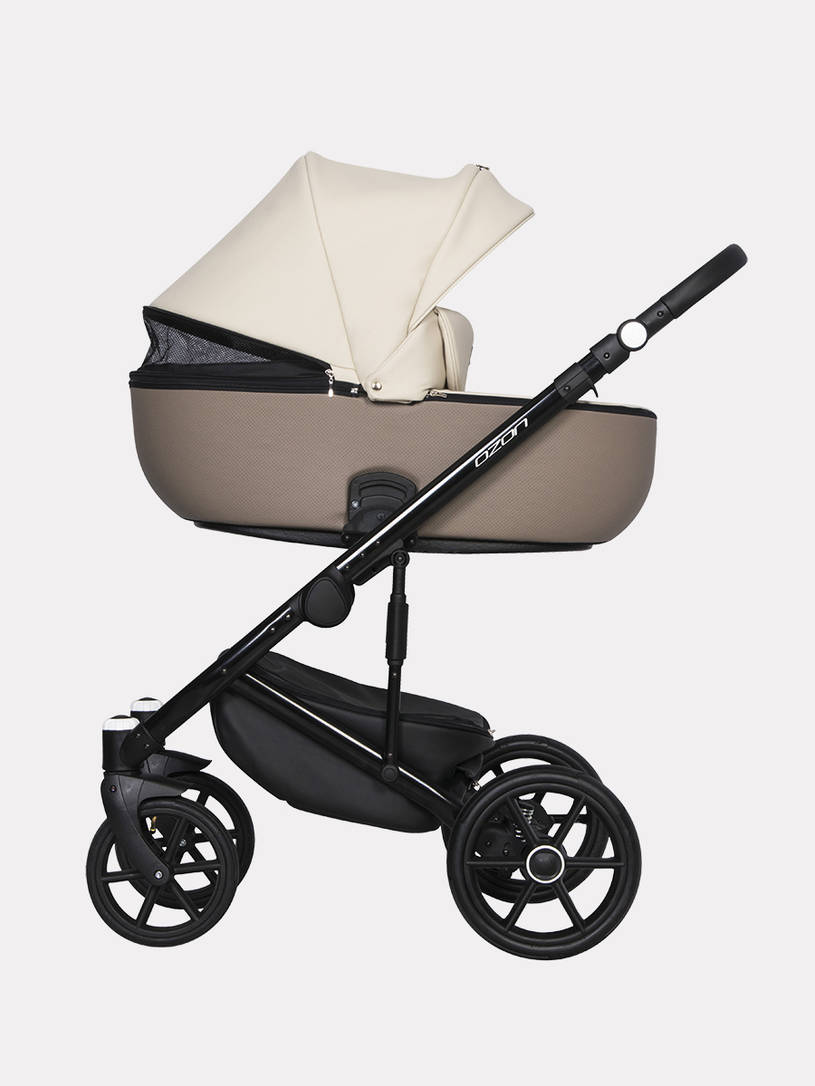 Коляска 2 в 1 Riko Basic Ozon Ecco 25 слоновая кость-бежевый