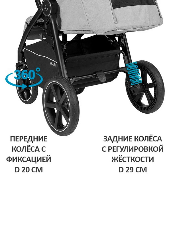 Детская прогулочная коляска Sevillababy Ellion темно-серый