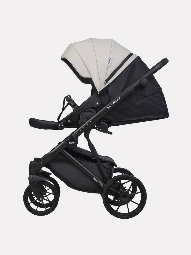 Коляска 2 в 1 Riko Basic Montana Ecco 31 Light Silver-Black