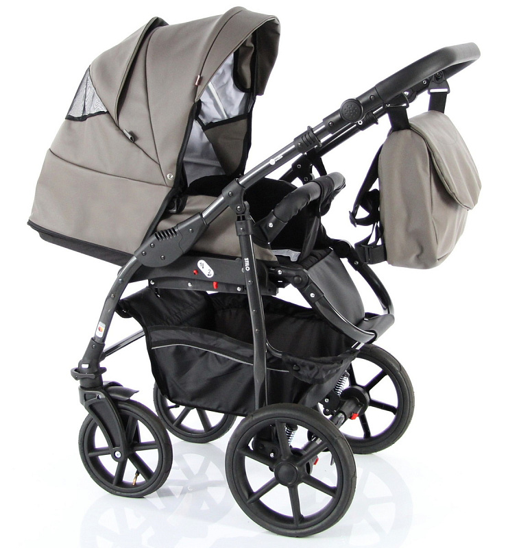 Детская коляска Sevillababy Stilo 2 в 1 St-02 т. серый экокожа
