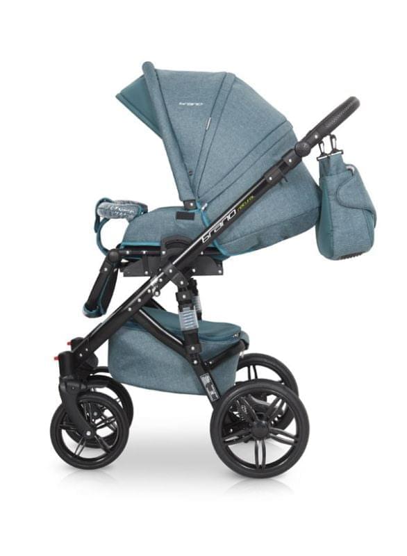Коляска 2 в 1 Riko Bruno Natural 02 бирюзовый