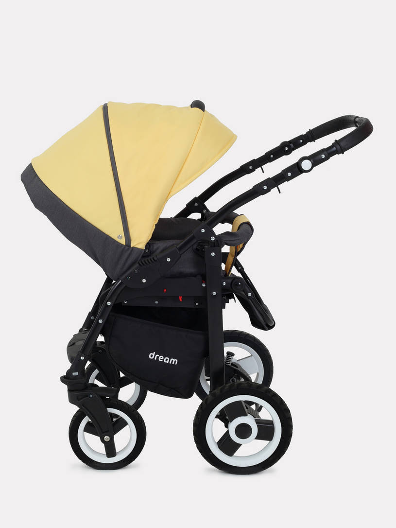 Коляска 3 в 1 Rant Dream 07 серый-желтый
