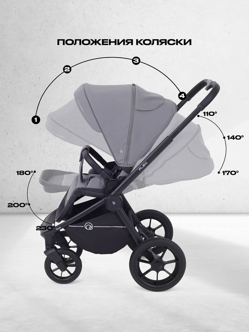 Коляска 3 в 1 Rant Flex 2025 RA077 Grey