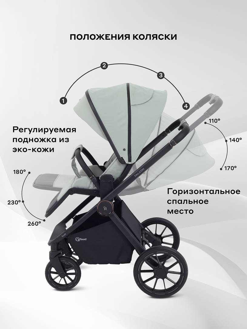 Коляска 2 в 1 Rant Falcon Neo Sage