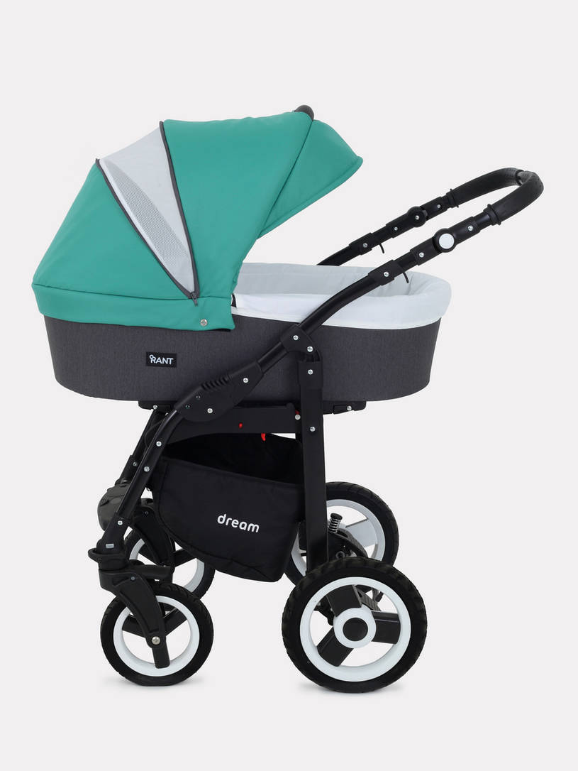 Коляска 3 в 1 Rant Dream 08 серый-темно-зеленый