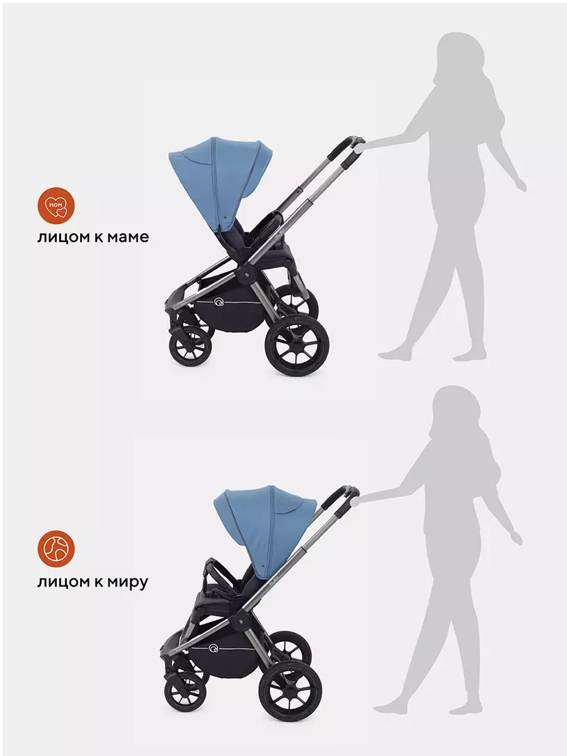 Коляска 2 в 1 Rant Flex Pro 2023 RA074 Blue