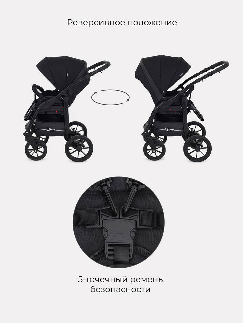 Коляска 2 в 1 Rant Patio Black