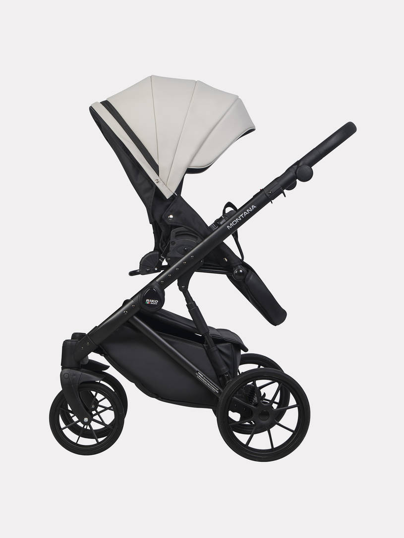 Коляска 2 в 1 Riko Basic Montana Ecco 31 Light Silver-Black