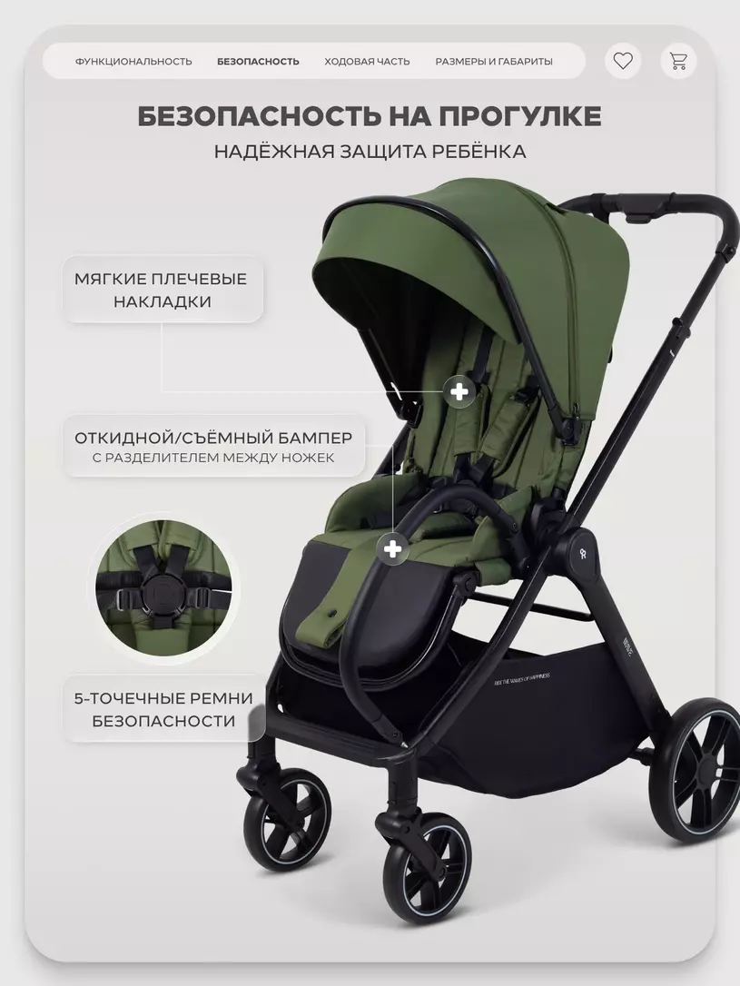 Коляска прогулочная Rant Basic Wave Green