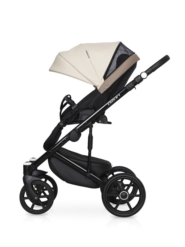 Коляска 3 в 1 Riko Basic Ozon Ecco 25 слоновая кость-бежевый