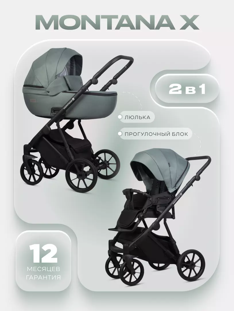 Коляска 2 в 1 Riko Basic Montana X 51 Green