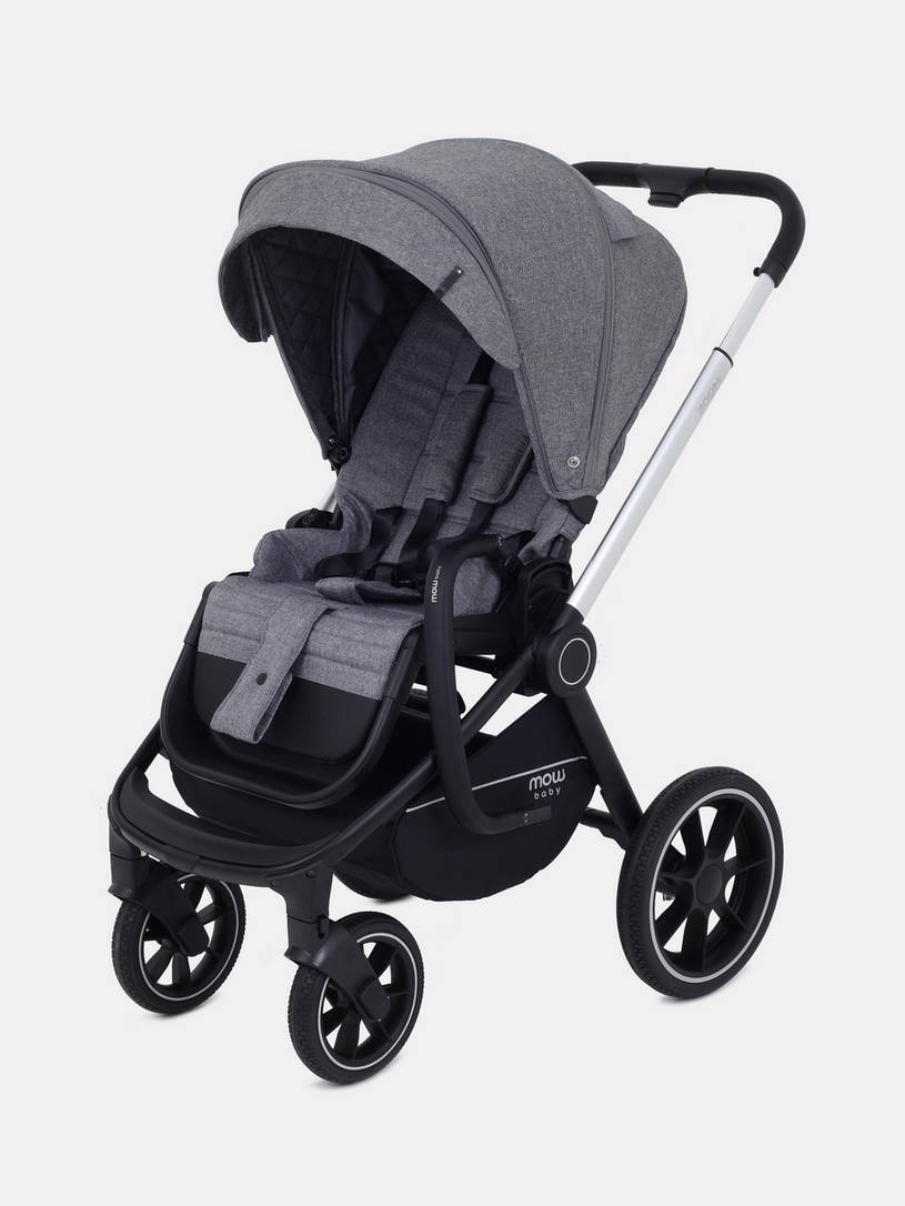 Коляска 2 в 1 MOWBaby ZOOM PU RA086 Silver Grey