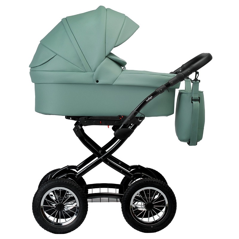 Коляска 2 в 1 Indigo Barbara Eco Classic, Be 01 (Шалфей кожа)